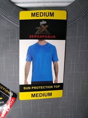 ZeroXposur Men M Short Sleeve Rash Guard Sun Protection Tee Metal Dione Gray NWT