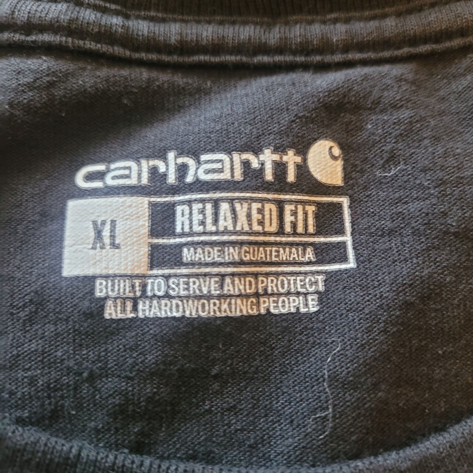 Carhartt Men's Size XL Relaxed Fit Black Heavyweight Short Sleeve Pocket gallery
