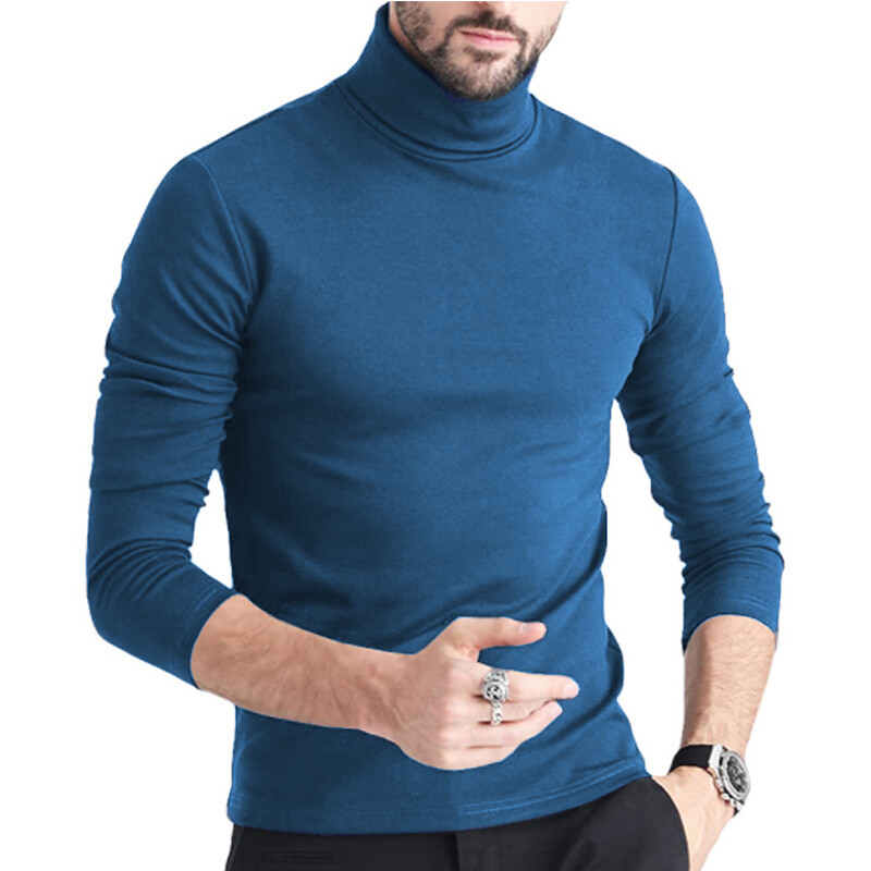 Mens Turtleneck Pullover Long Sleeve Jumper Top Warm Casual Slim T-Shirt Thermal gallery