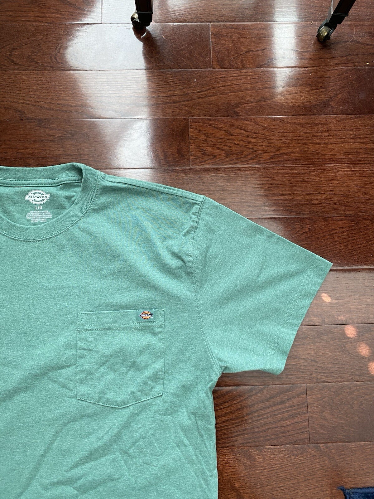 Dickies TShirt Men’s Size Large Classic Dickies Logo On Pocket 50%Cotton 50%Poly gallery