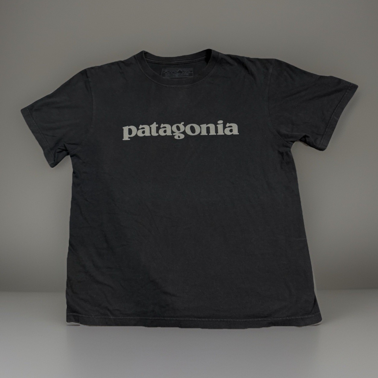 Patagonia Text Logo Spellout Black T-Shirt Men’s Medium gallery