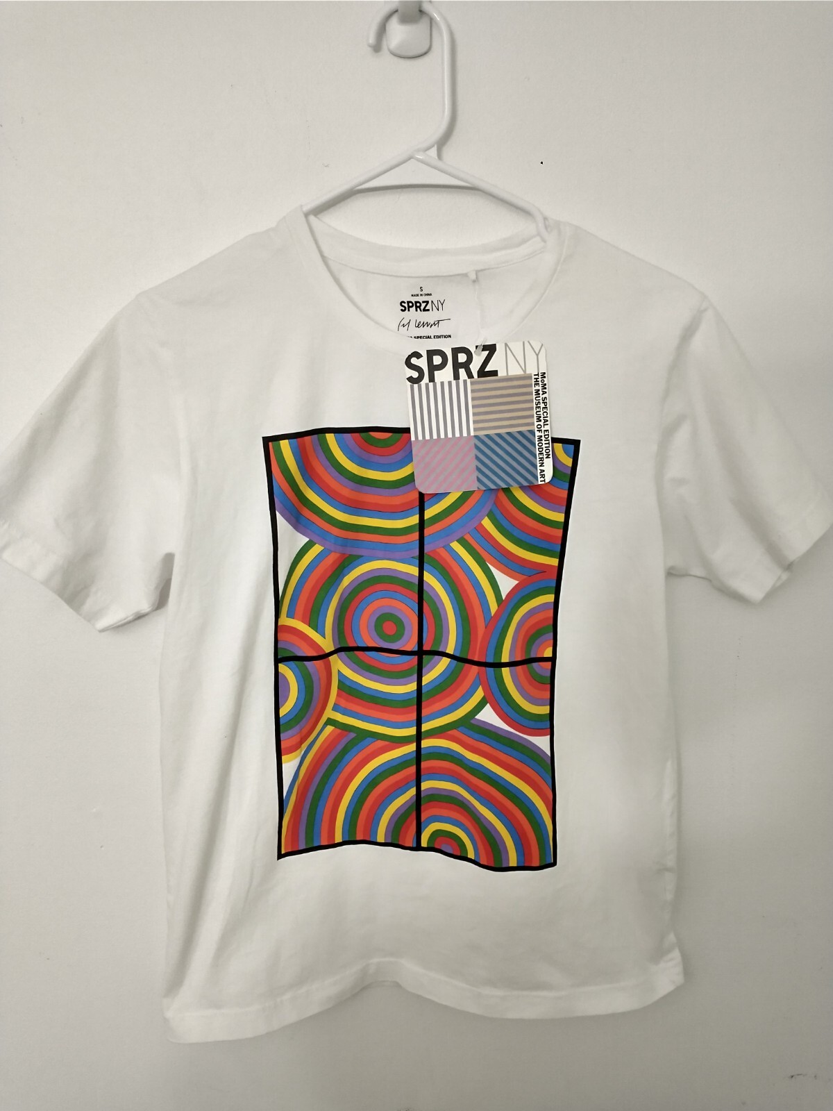 Uniqlo SPRZ NY Sol LeWitt T-Shirt Mens Small White Modern Art Geometric 2015 gallery