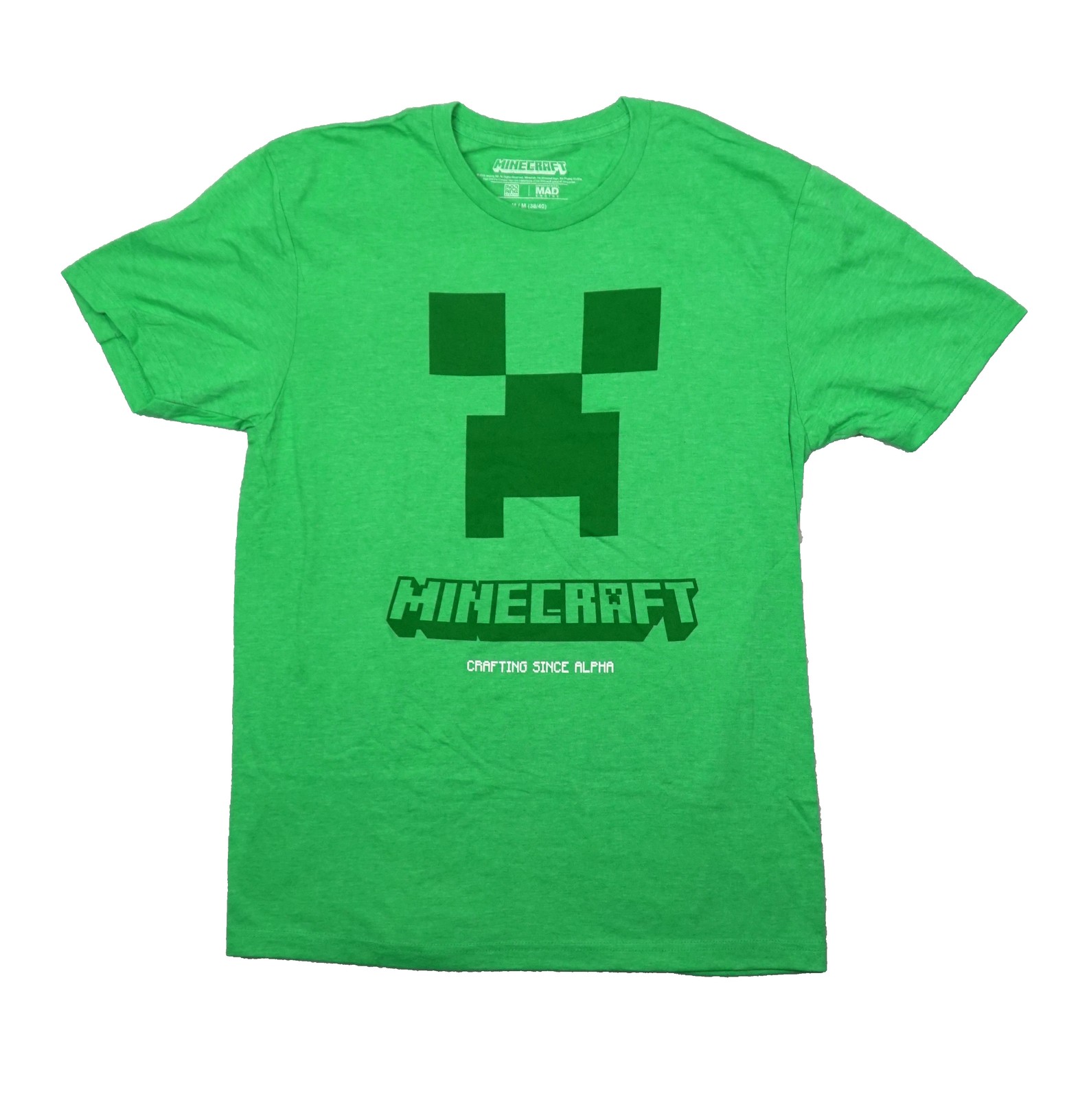 Minecraft New Adult T-Shirt - Crafting Since Alpha Creeper Face Image gallery