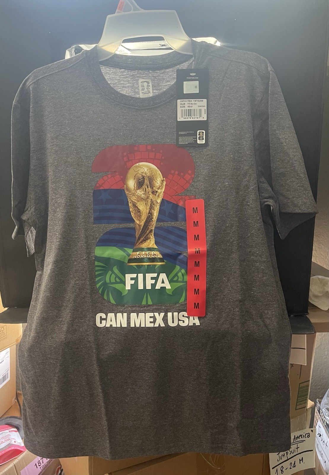 FIFA World Cup Official Licensed 2026 Dark Gray Soccer Fan T Shirt NWT gallery