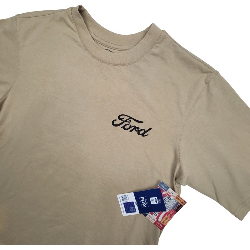 Ford Bronco Men's Beige Shirt Size Small Cotton Blend Graphic Tee gallery
