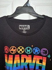 Marvel Pride Rainbow Colors Proud Heroes Graphic T Shirt Size 3XL