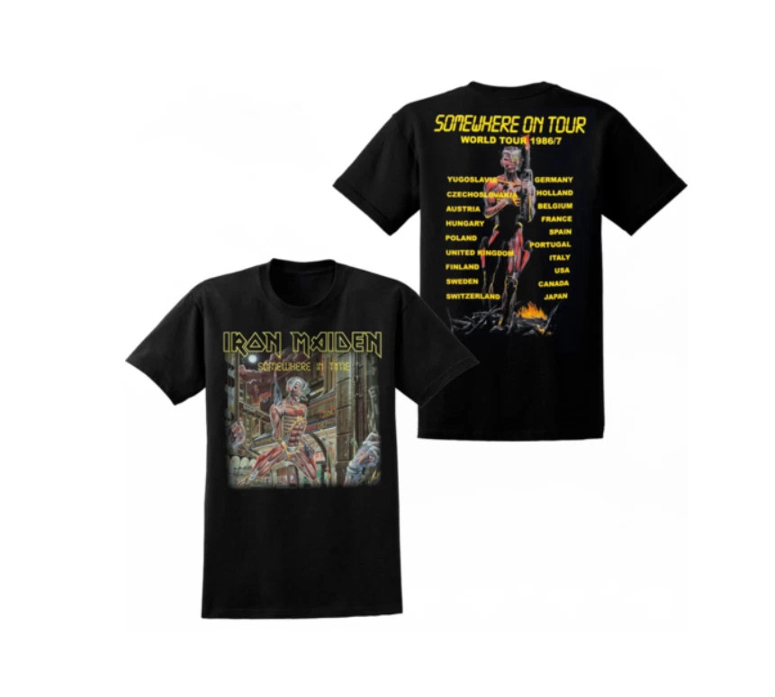 Iron Maiden Somewhere On Tour World Tour 1986 T-Shirt
