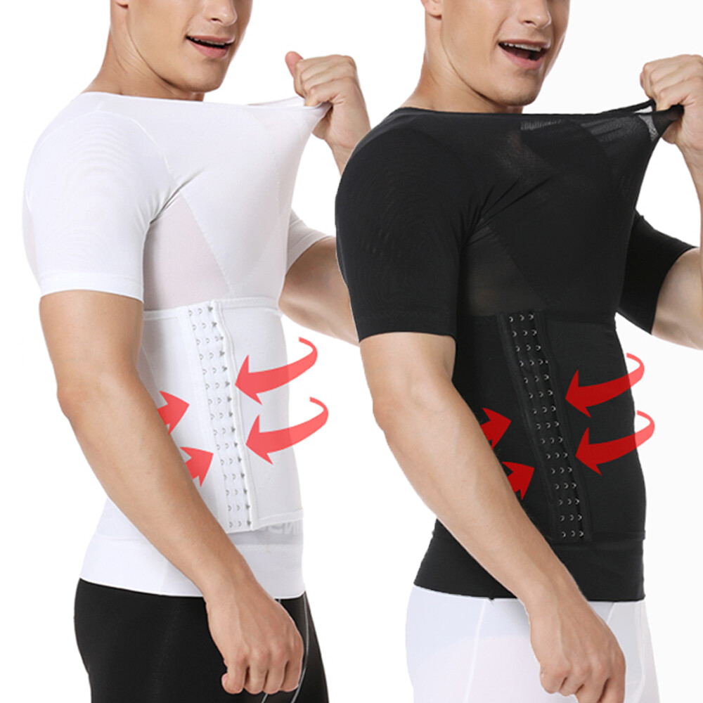 Fajas Para Hombres Faja Reductora De Hombre Body Shaper Tummy Control Tee Shirt gallery