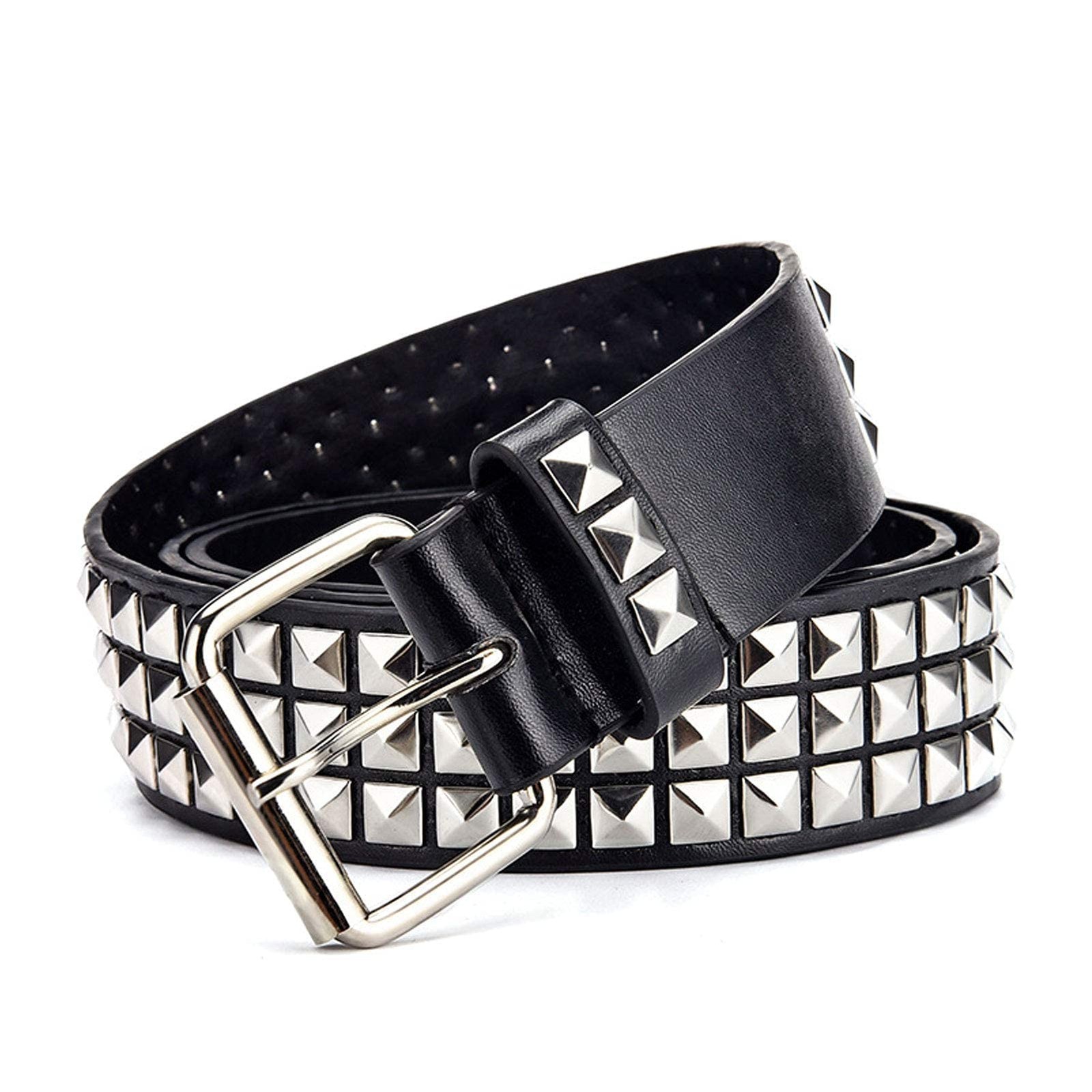 Studded Belt, Metal Punk Rock Rivet belt with Bright Pyramid Studded for Men ... gallery