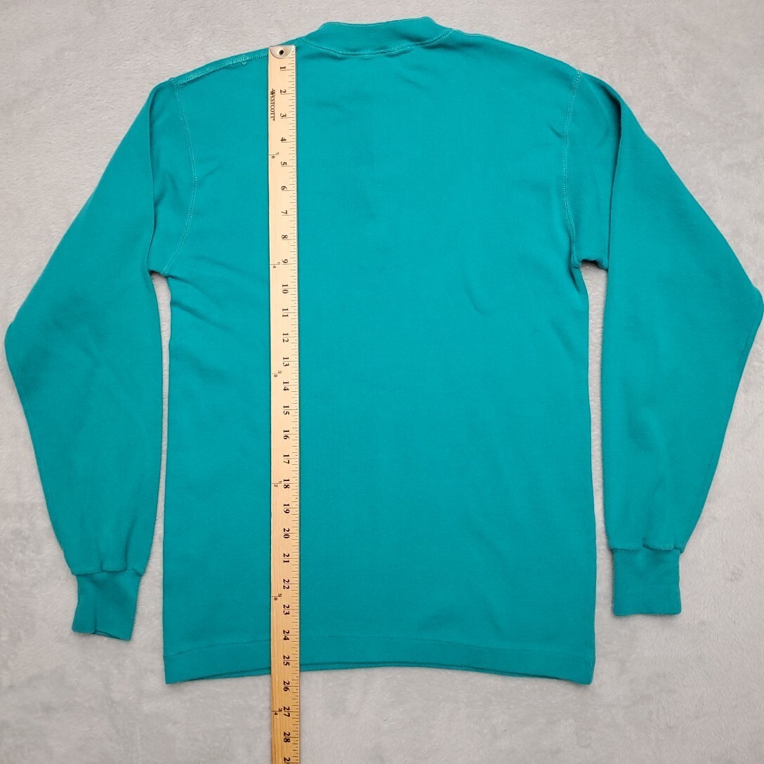 Vintage Henley Shirt Mens Small Green Ribbed Classic Long Sleeve Pullover Retro gallery