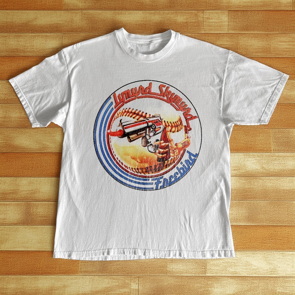 Rare Lynyrd Skynyrd Free Bird T Shirt, Unisex White Cotton T Shirt, Size S-5XL gallery