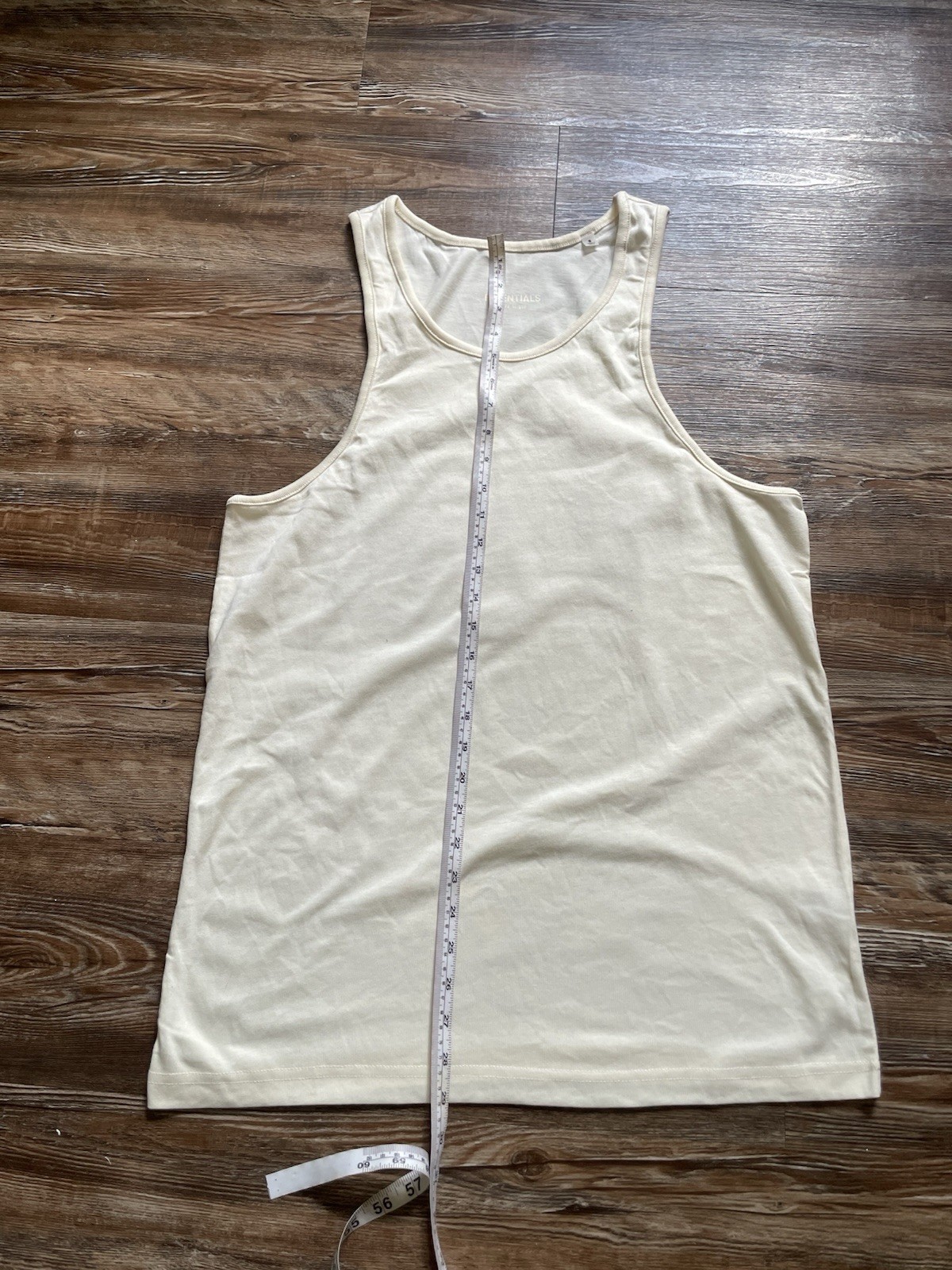 Essentials Fear of God FOG Basic Tank Top Singlet Vest Cream Size S Men's gallery