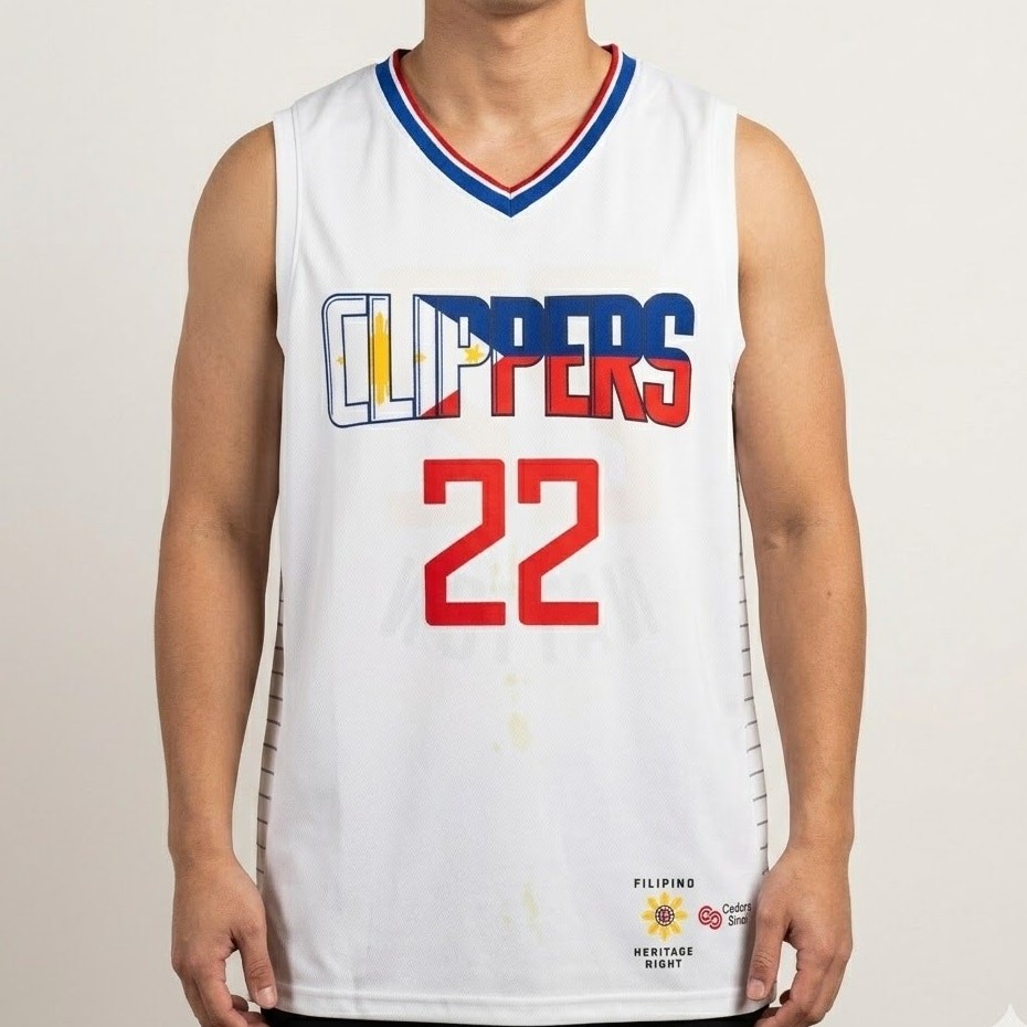 Los Angeles Clippers Jersey #22 Filipino Heritage Tank Top White Mens Size XL gallery