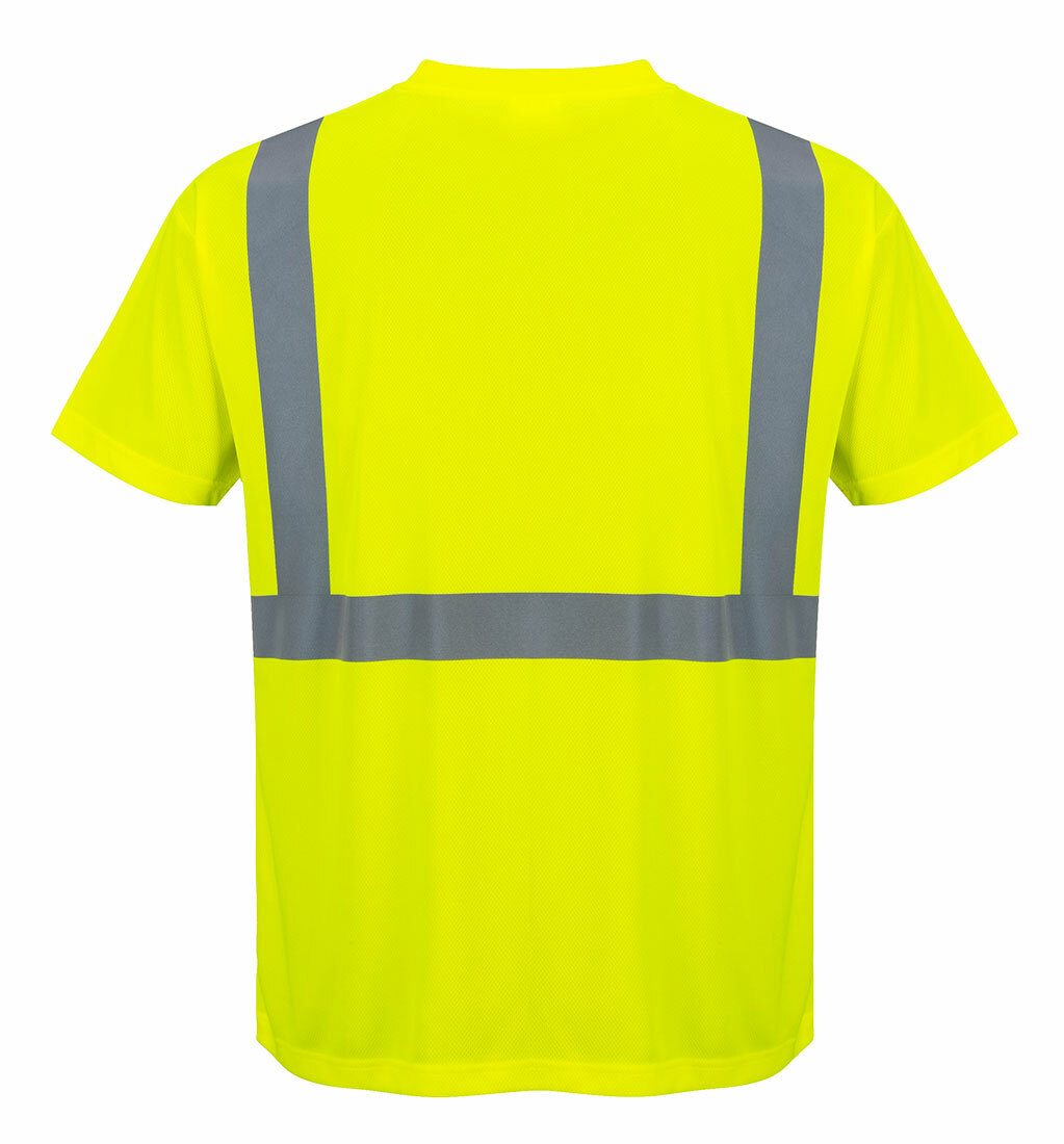 Portwest S190 Hi-Vis Reflective Safety Crew Neck T-Shirt with Chest Pocket ANSI gallery