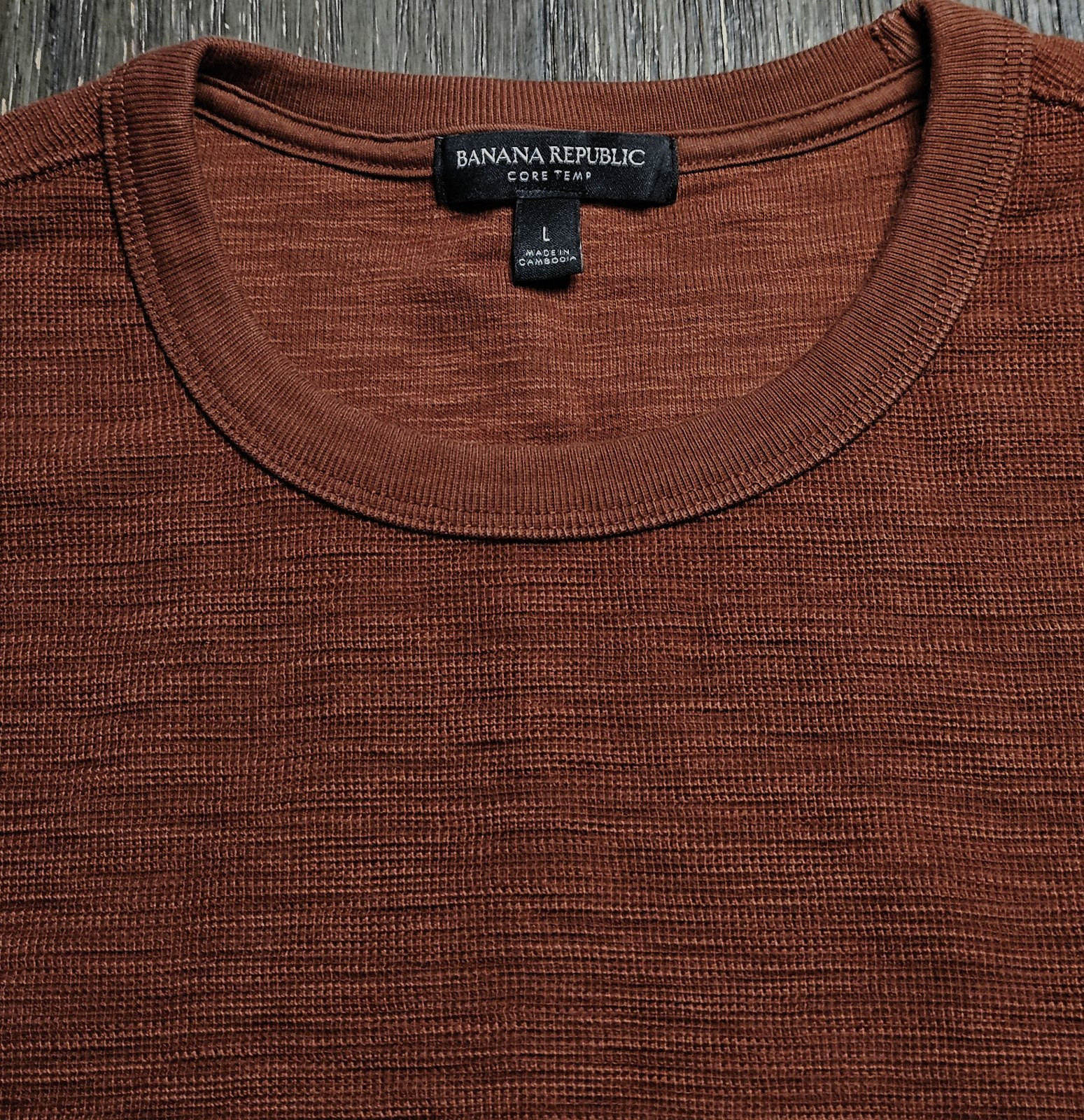 Mens Banana Republic Core Temp Long Sleeve Slub Thermal Shirt Size Large gallery