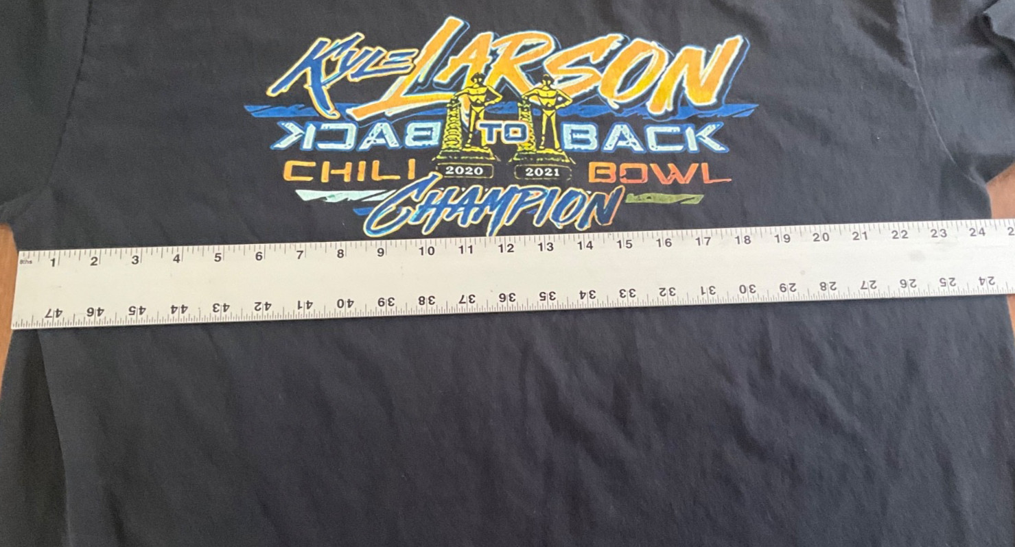 2020 2021 Kyle Larson Chili Bowl Back to Back Champion Long Sleeve Shirt KLR XL gallery
