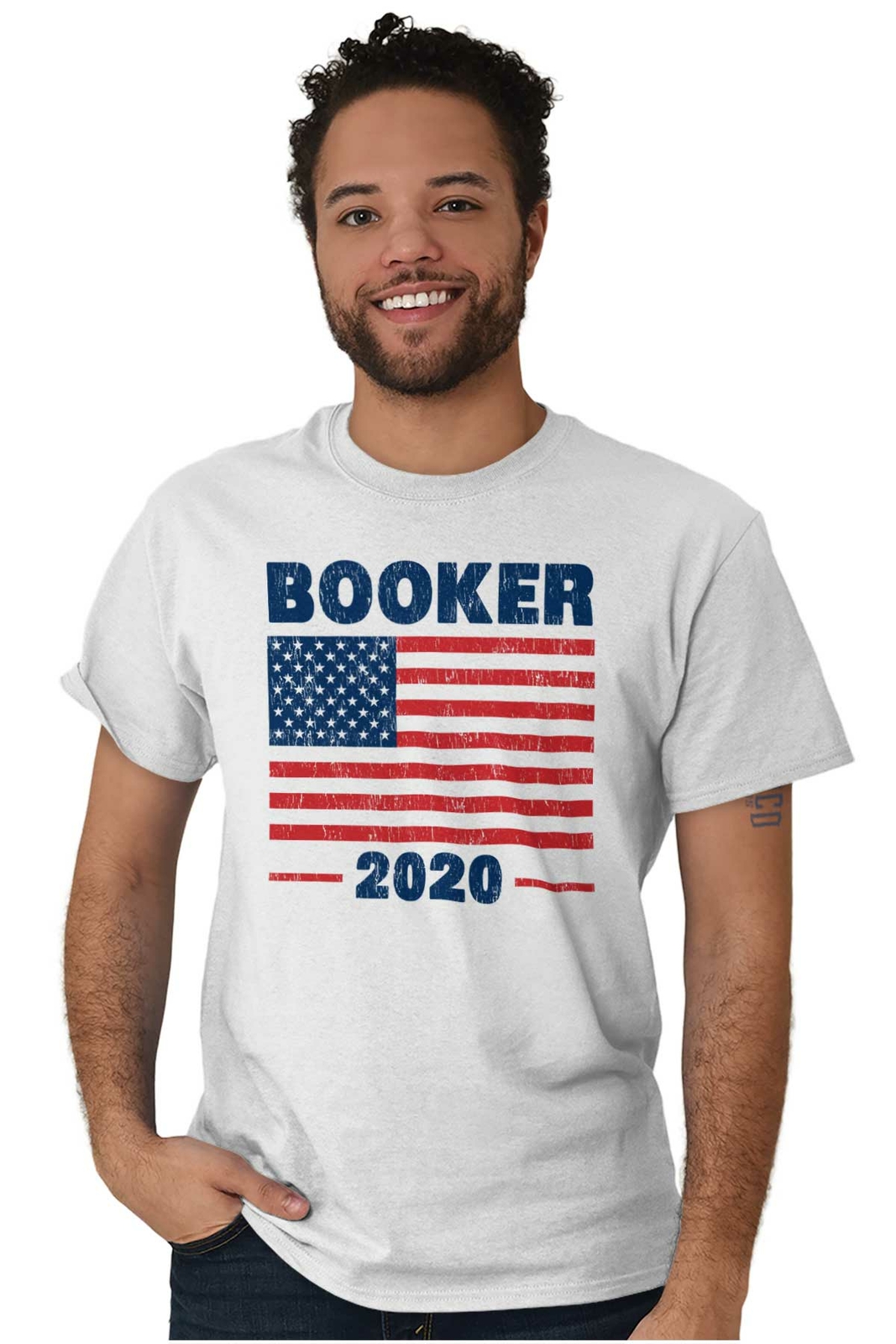 Election American Campaign Booker 2020 Gift Adult Short Sleeve Crewneck Tee gallery