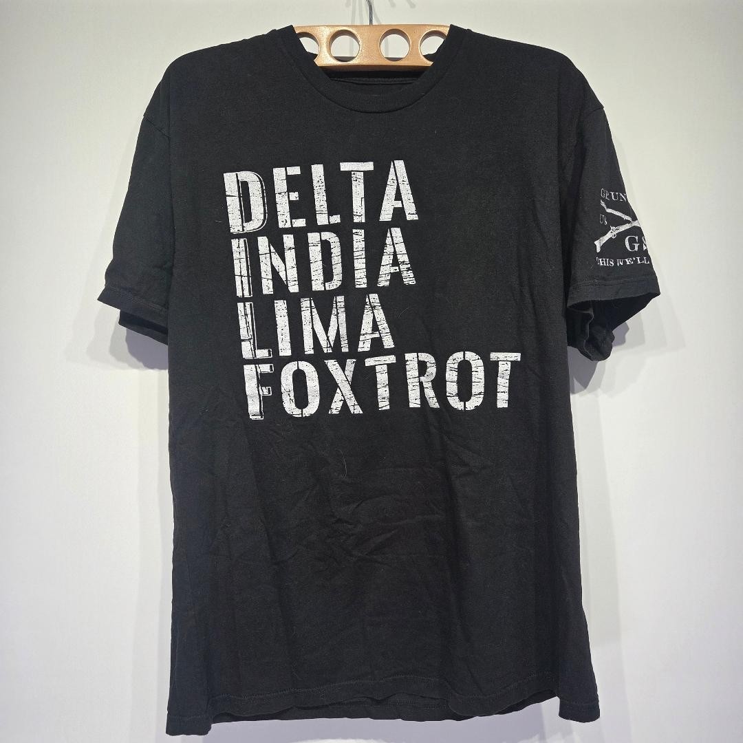 Grunt Style Delta India Lima Foxtrot Graphic X LArge TShirt Mens Black - BIN S54 gallery