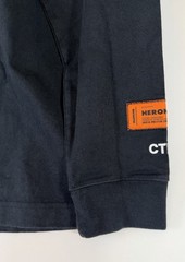 HERON PRESTON Long Sleeve Regular CTNMB Roll Neck TEE SHIRT Black MENS SMALL NEW