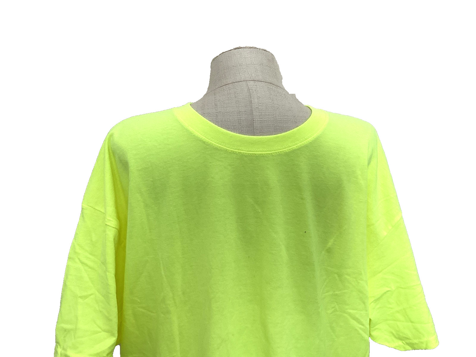 ATHLETIC WORKS Breathable Acid Yellow Short Sleeve Crew Neck T-Shirt Sz XL* gallery