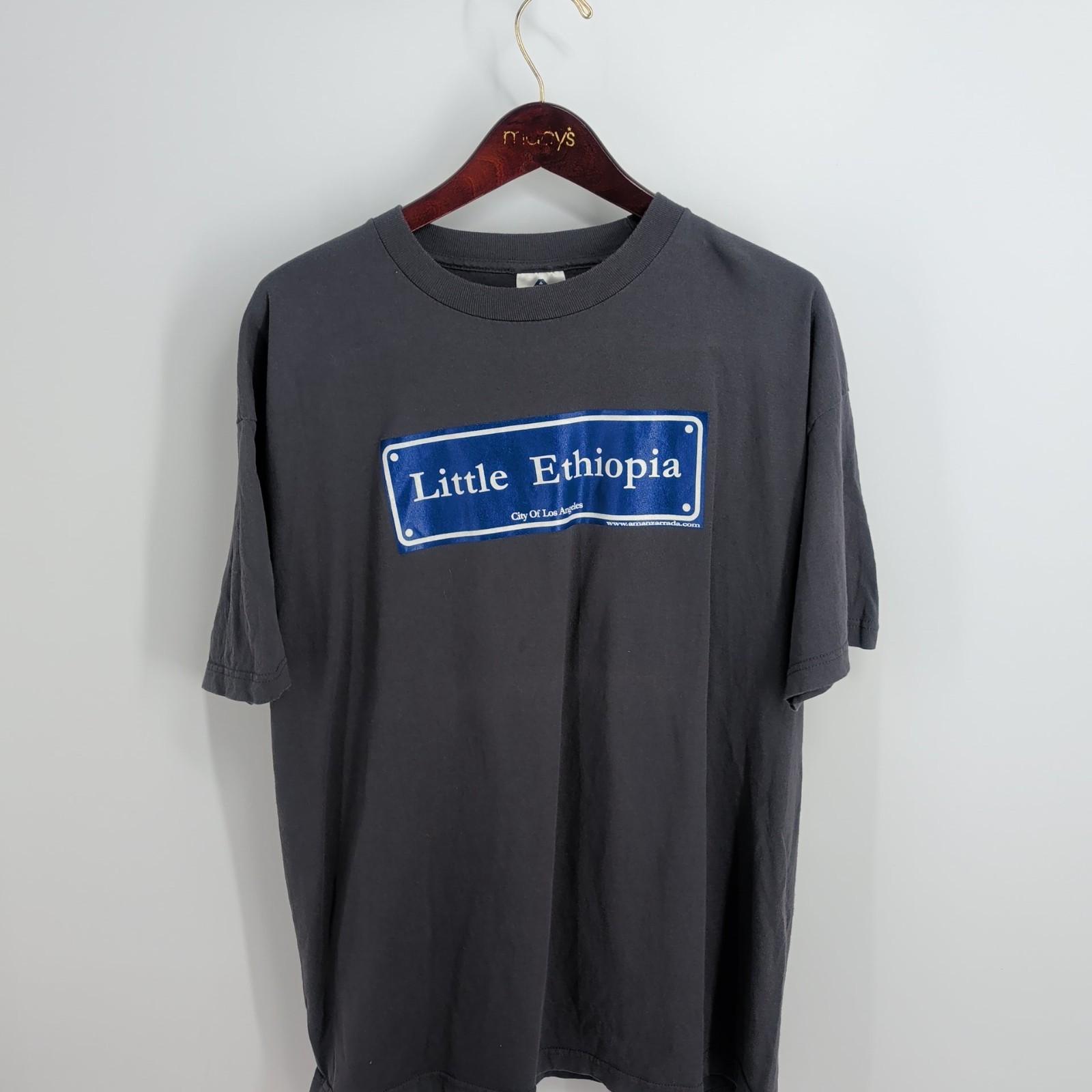 Alstyle Apparel & Activewear AAA Little Ethiopia Pullover T-Shirt Dark Gray XL