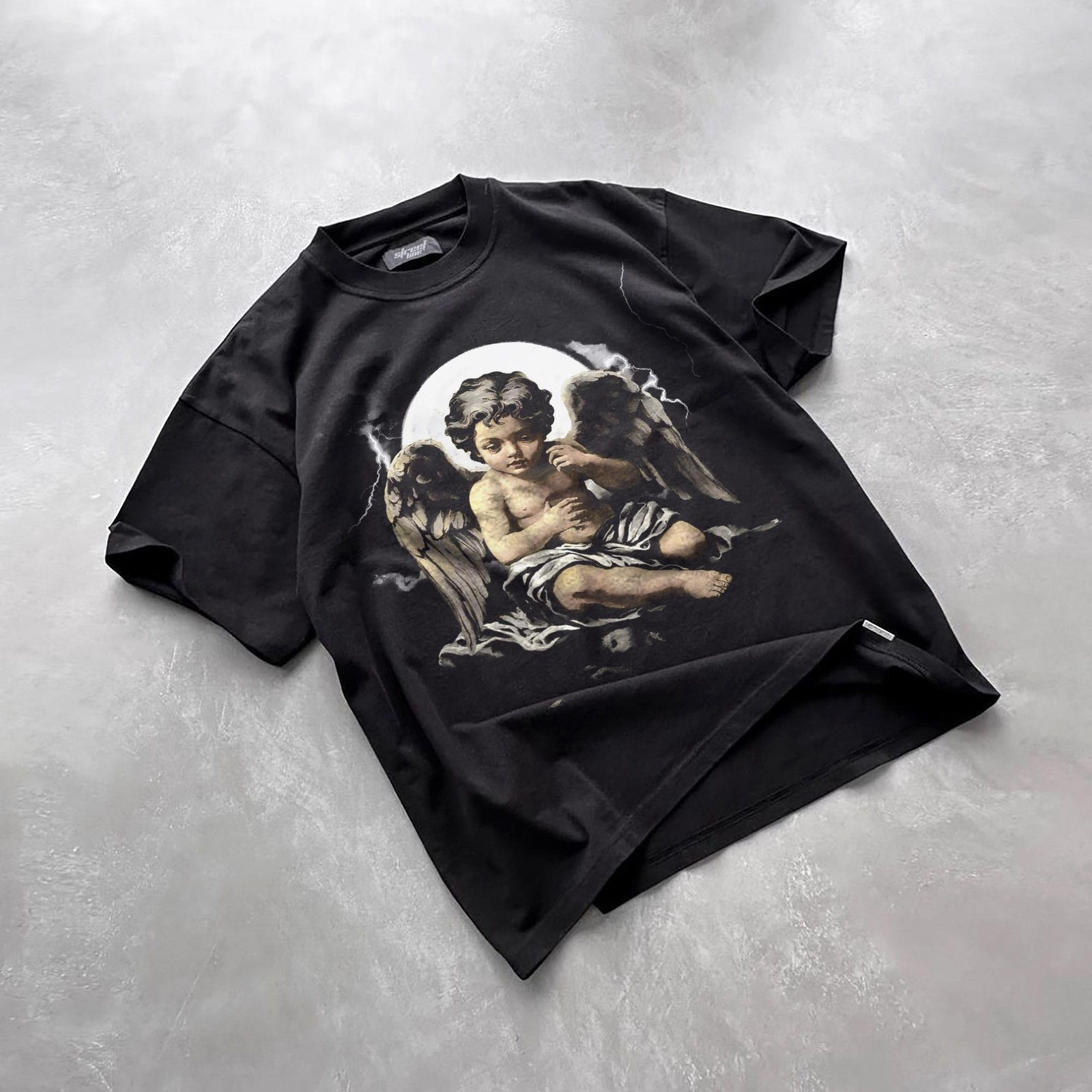 Vintage Praying Baby Angel Shirt Catholic Christian Cherub Graphic Tee gallery
