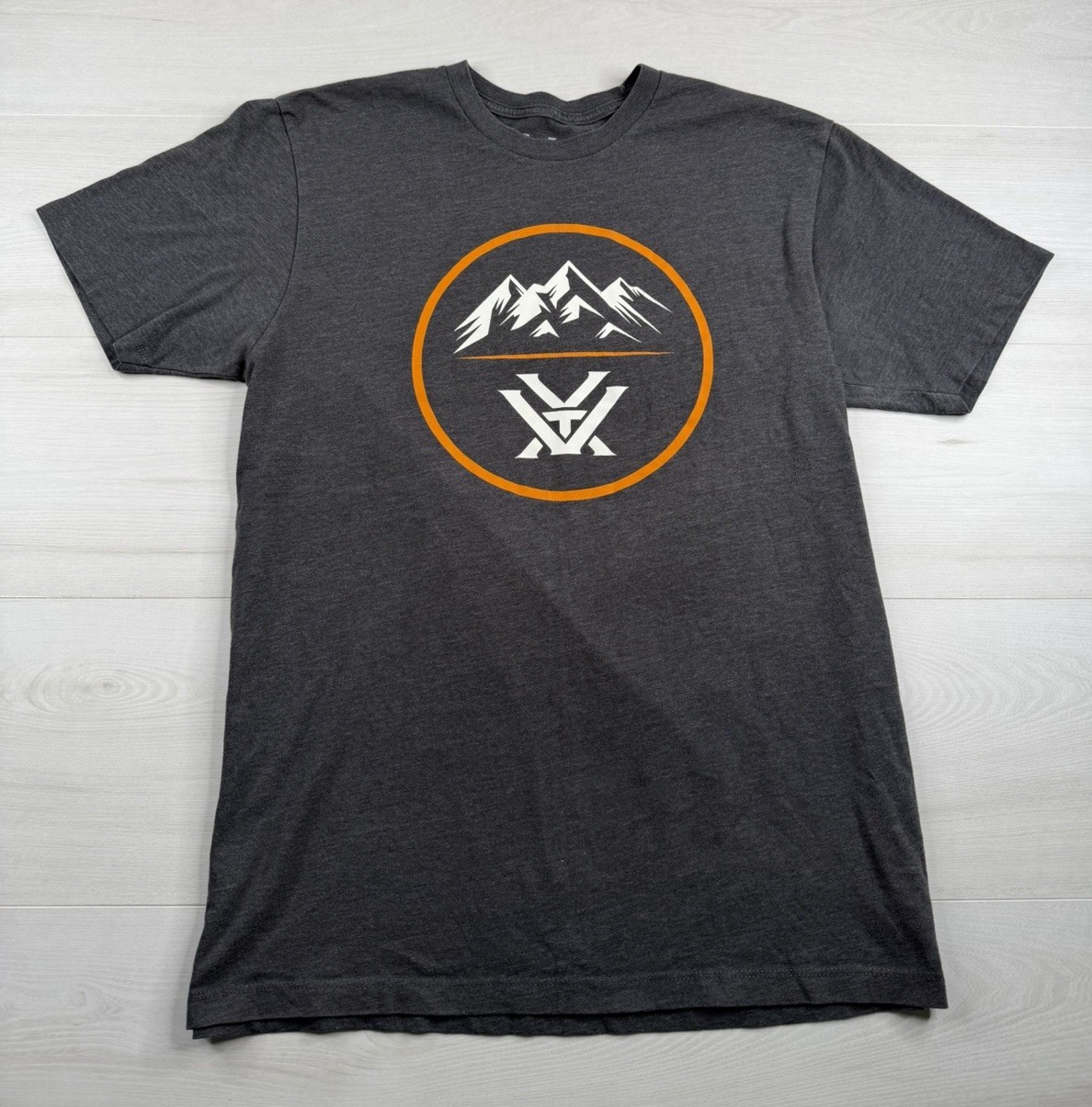 Vortex Optics Shirt Gray Graphic Print Stretch Mountain Outdoor Hunting Mens M gallery