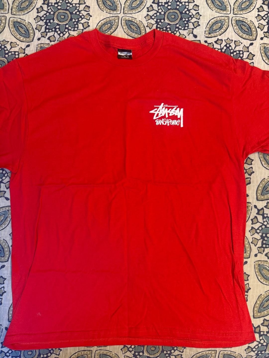 Stussy Singapore Exclusive World Tour Stock Logo Tee Red gallery