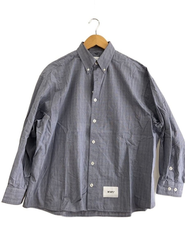 WTAPS 23AW BD LS BROADCLOTH TEXTILE 1 Cotton GRY Check 232GWDT SHM02