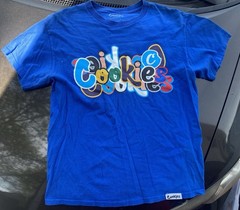 Berner Cookies Men’s Blue Graphic Logo Shirt Medium