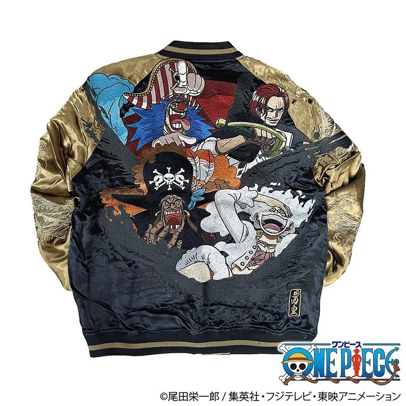 Karakuri Soul x ONE PIECE FOUR EMPERORS Sukajan LUFFY SHANKS BUGGY TEACH Size XL
