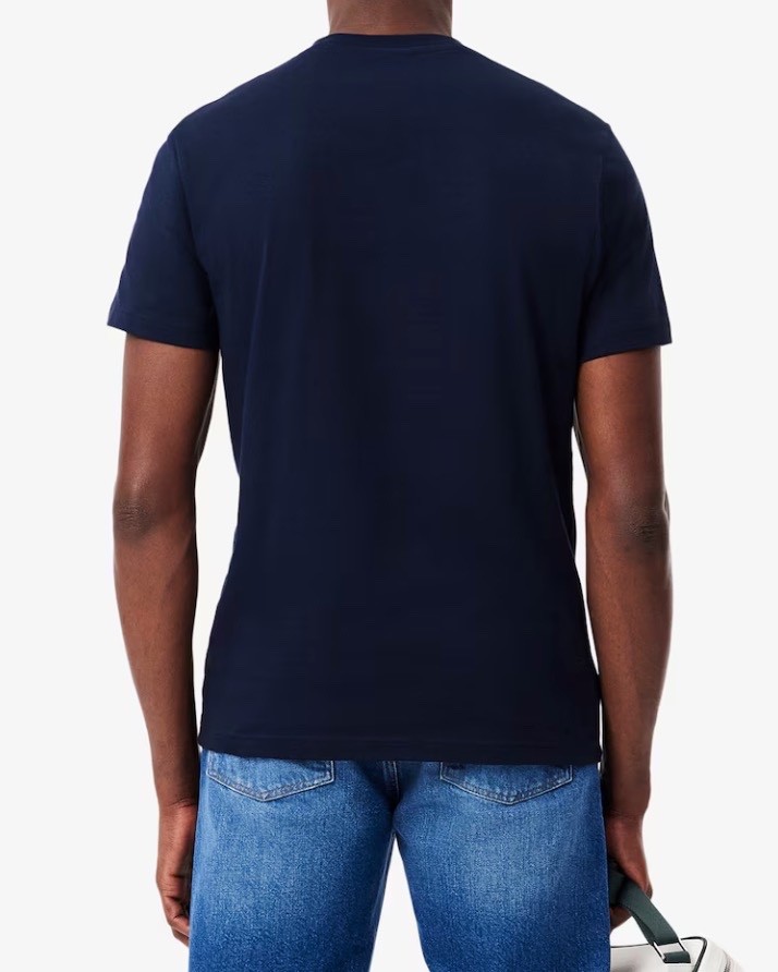 Mens Lacoste Crocodile Logo Graphic T-Shirt Lrg Navy Blue gallery