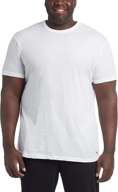 PUMA Men's Big & Tall 3-Pack Classic T-Shirt WHITE XX-Large Tall 2XLT gallery