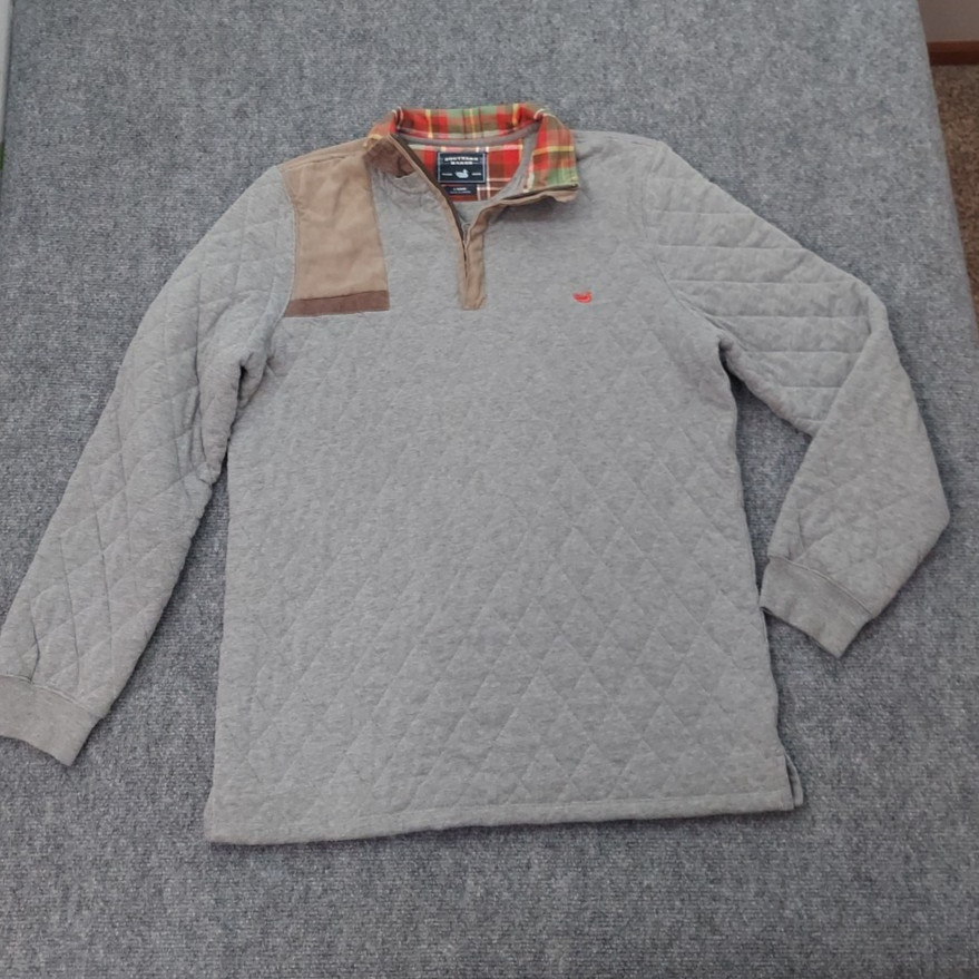 Southern Marsh Shooting Shirt Pullover Mens Large Gray Quilted 1/4 Zip Outdoor gallery