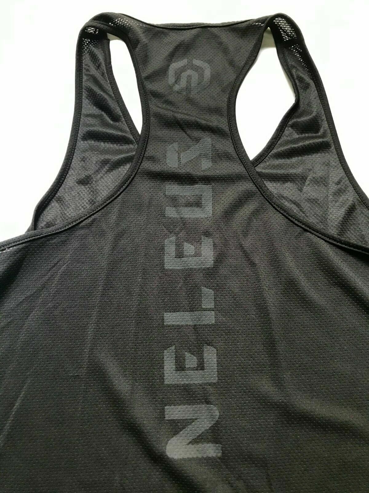 NELEUS 'Dry Fit Logo Muscle' Mesh Tank Top Men's L Gym Workout Exercise Blk NEW! gallery