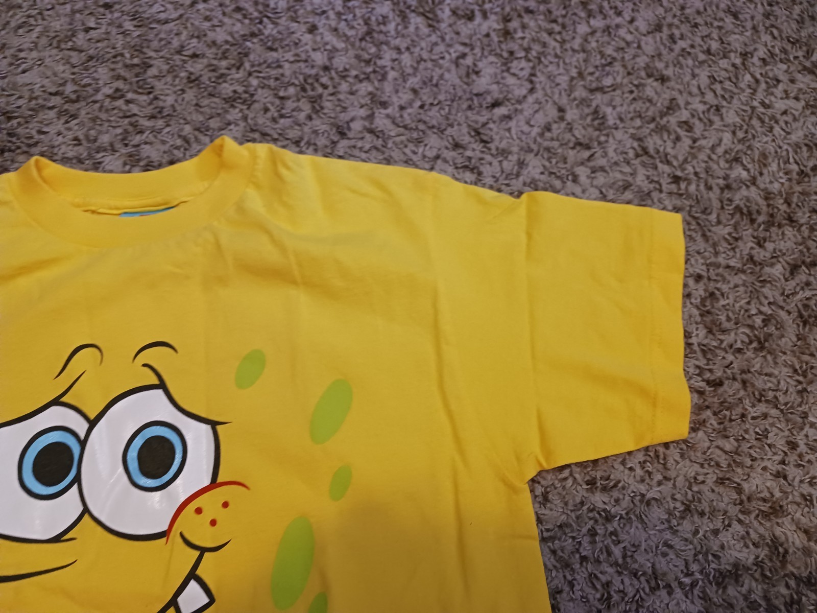 Vintage 2002 Nickelodeon SpongeBob SquarePants Nudie Pants Yellow TShirt Size M gallery