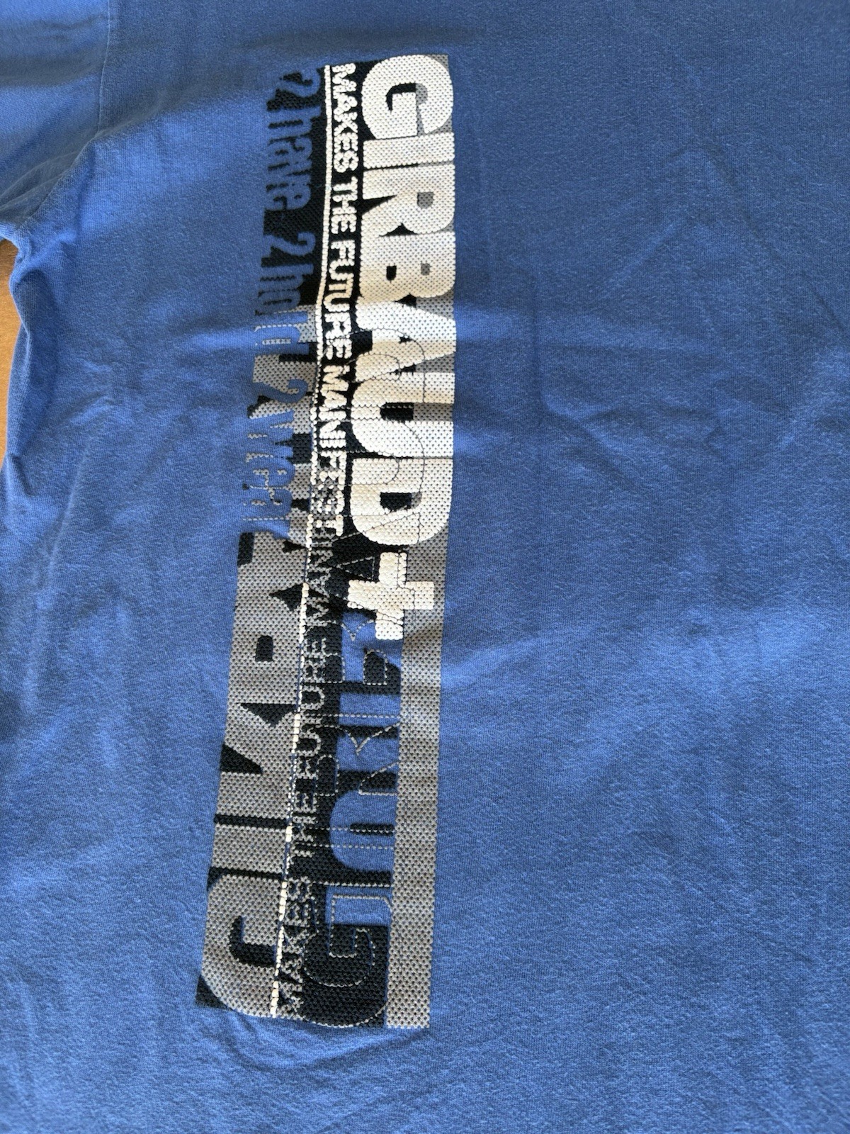 Vintage Marithe Francois Girbaud T-Shirt XL Blue Logo Streetwear Y2K gallery