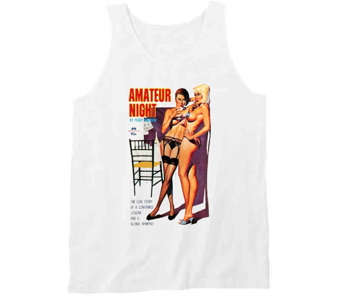 Amateur Night Strippers Burlesque Tee White Retro Vintage T-shirt Adults Only gallery