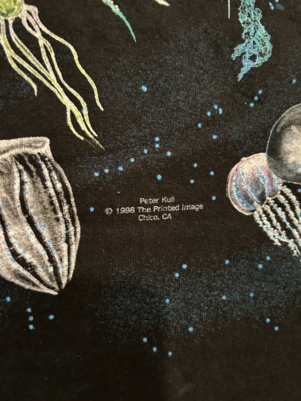 Vintage Jellyfish Species Swarm Shirt XL Fruit Of The Loom 1998 gallery