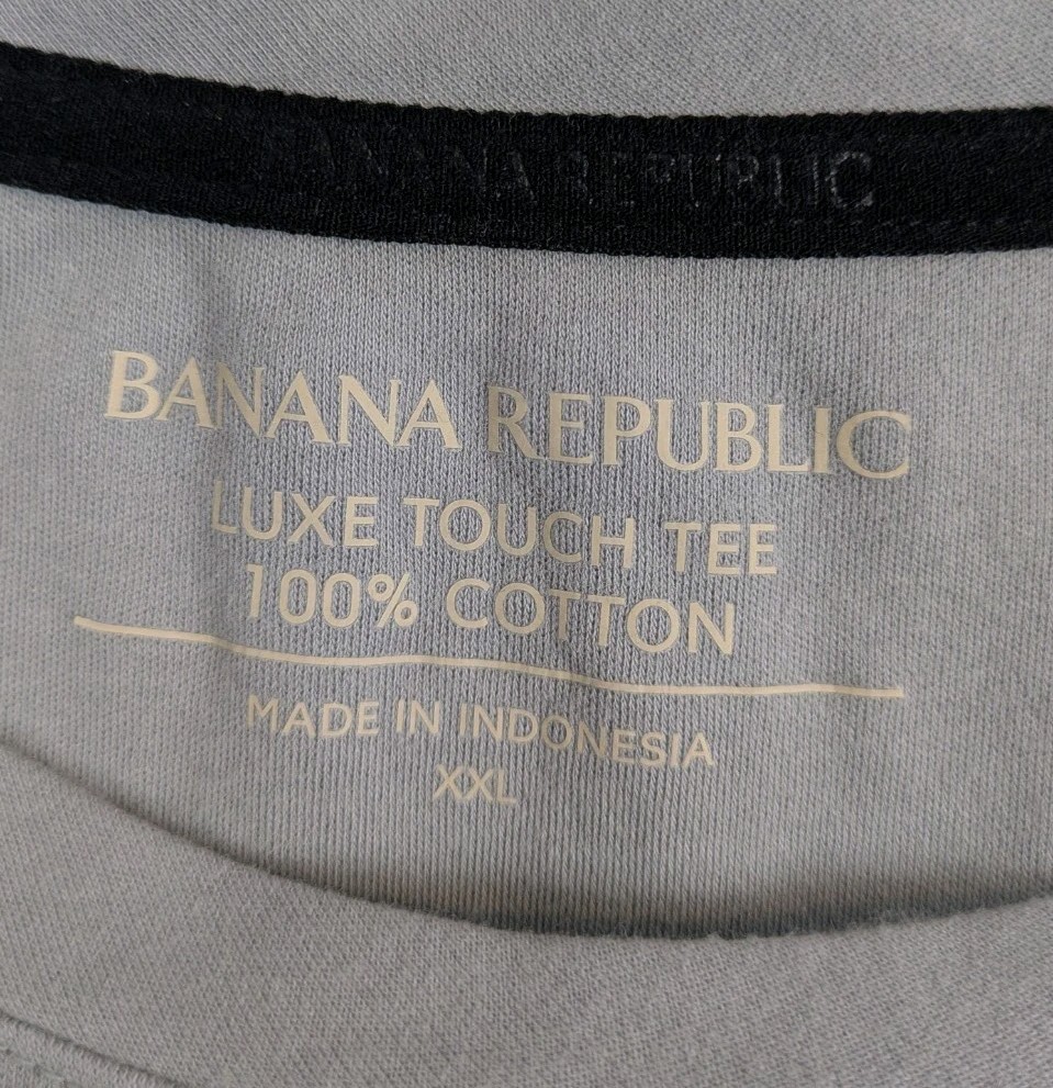 Banana Republic T Shirt Luxe Touch 100% Cotton Grey Sz XXL gallery
