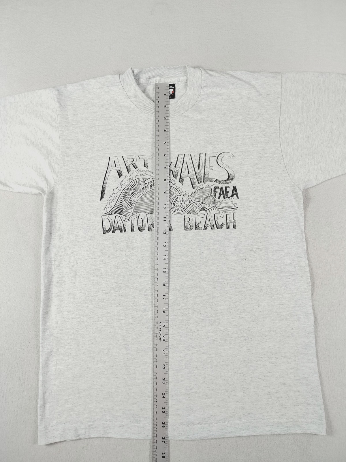 Vintage Screen Stars Best Art Waves Shirt Mens Large Gray Daytona Beach 90s USA gallery