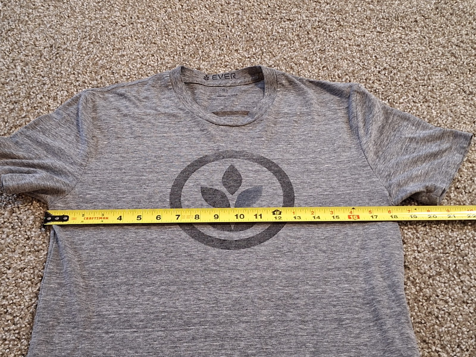 Men's Ever Clothing Brand Logo T-Shirt Size S Heather Gray gallery