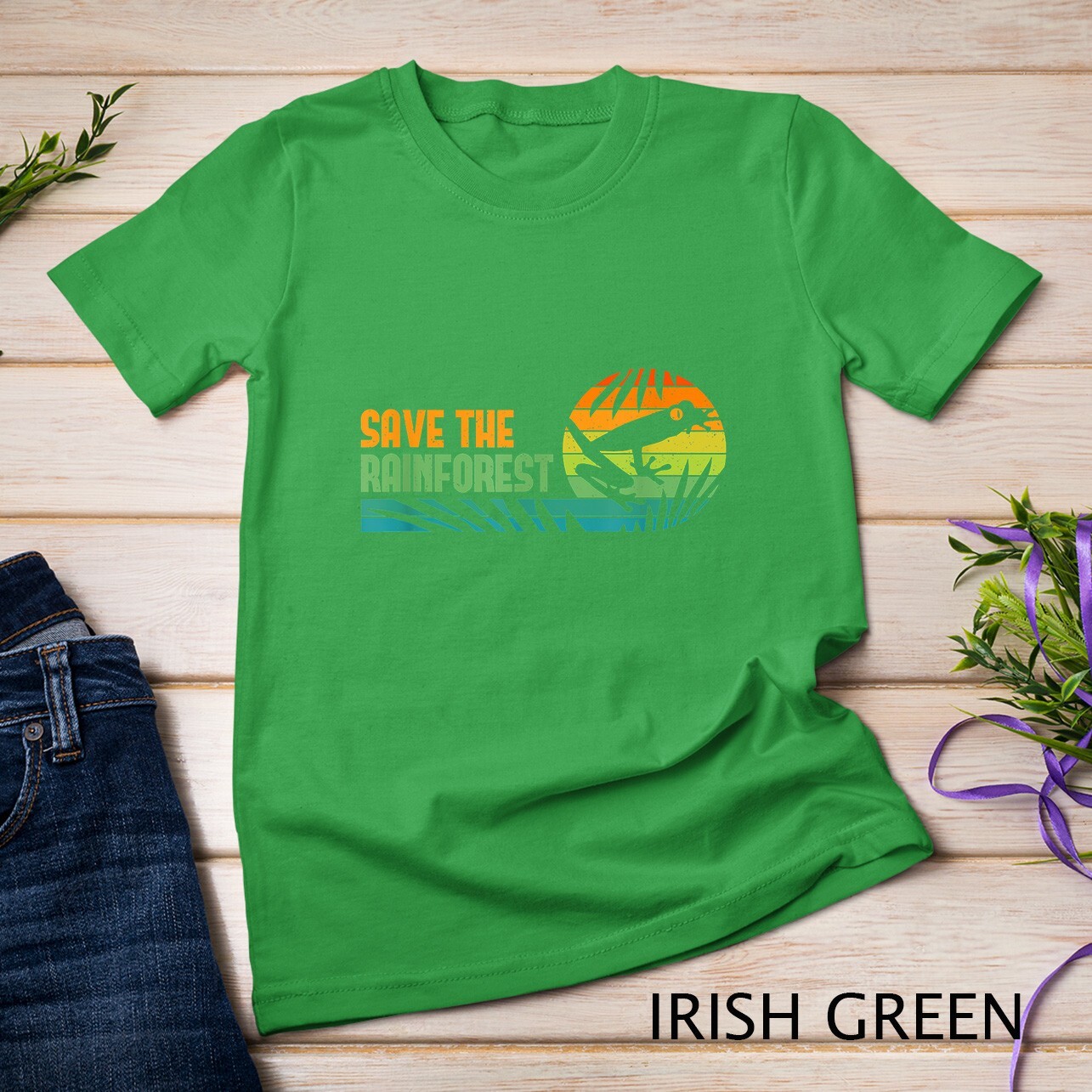 Save the rainforest t shirt - tree frog shirt Unisex T-shirt gallery