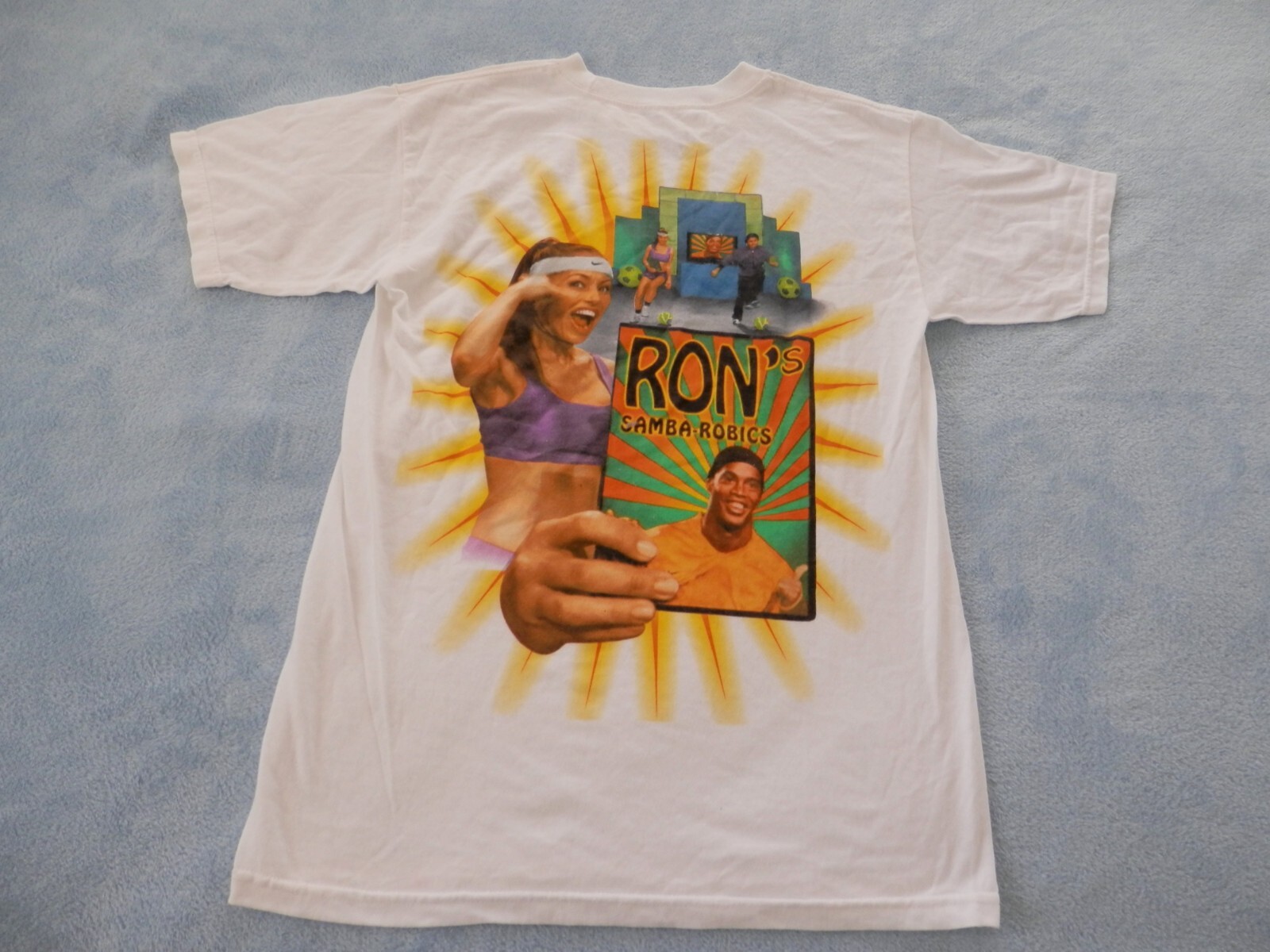 Nike VINTAGE WRITE THE FUTURE Brazil RONALDINHO Tee-jersey Shirt Top Men sz S nw gallery