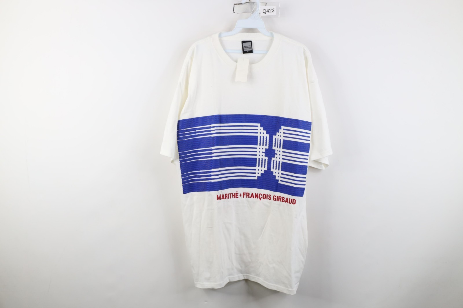 Deadstock Vintage 90s Marithe Francois Girbaud Mens XL LCD Baggy T-Shirt White gallery