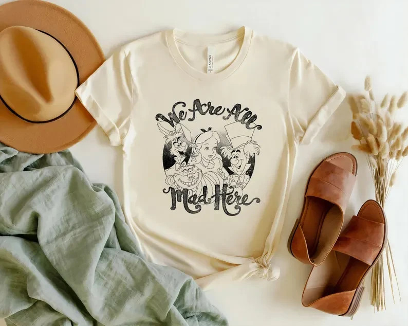 Alice In Wonderland Group Shot We Are All Mad Here Shirt Unisex Shirt T-shirt gallery
