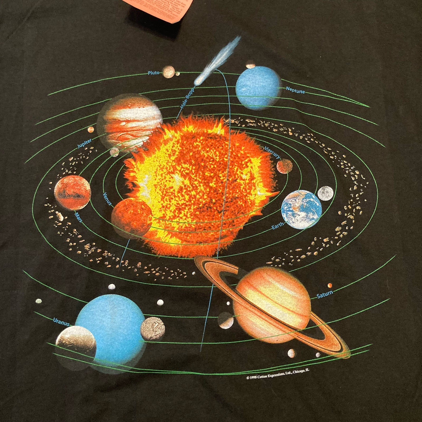 Vintage Solar System Sun Planets Very Large Array Black T-shirt XL NWT 1998 90s gallery