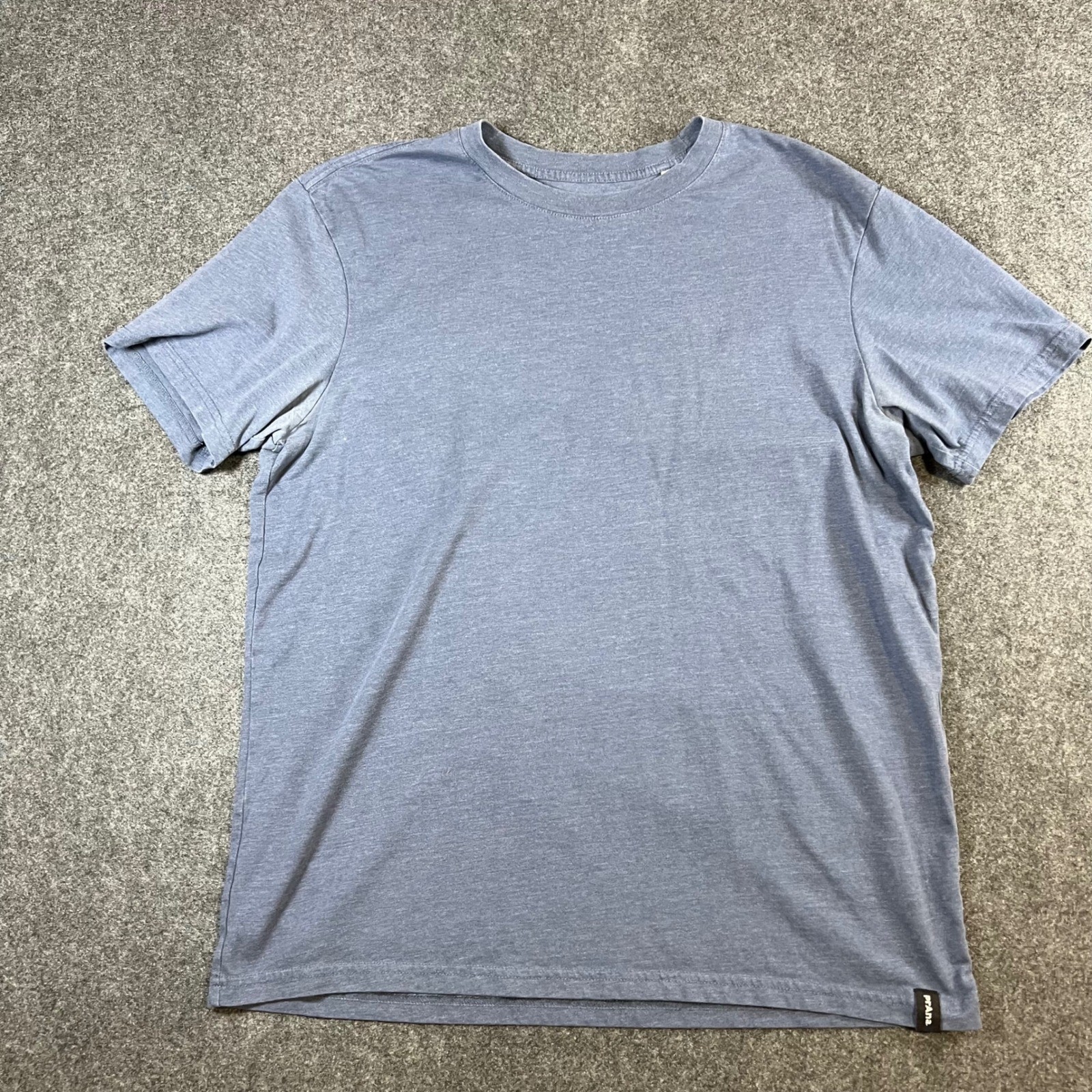 Prana Mens Short Sleeve Crew Neck T-Shirt Heather Blue Gray Size M Fair Trade gallery