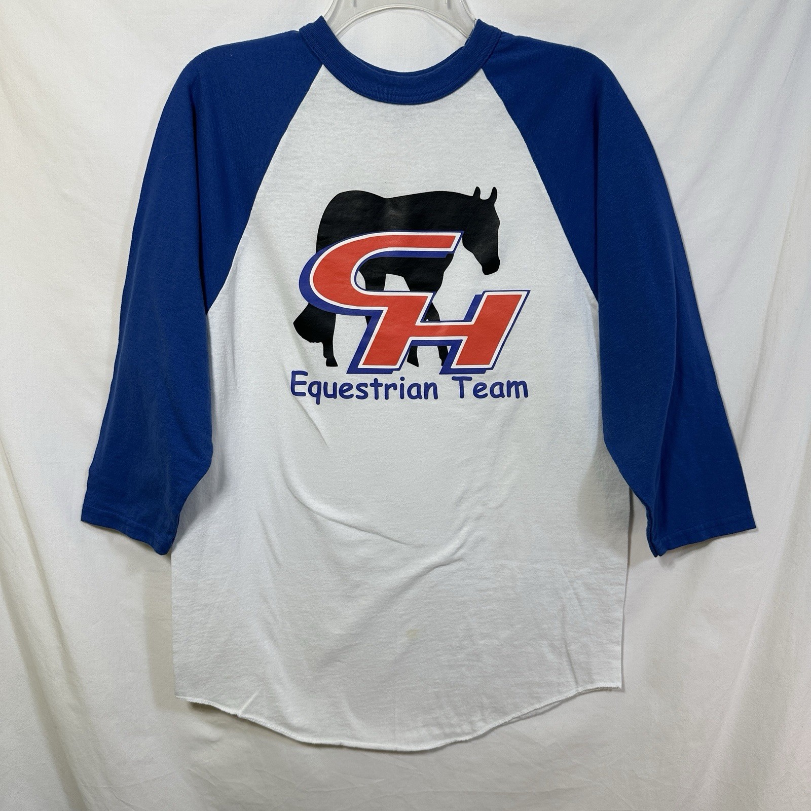 Vintage Augusta Sportswear Medium 3/4 Sleeve Baseball Shirt CH Equestrian Team M gallery