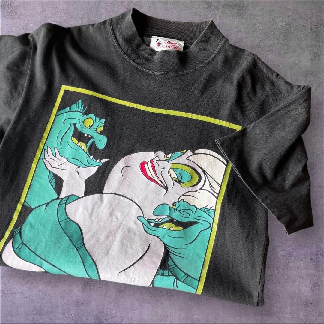 Vintage Disney Ursula Villains T-Shirt 90s USA SM Rare Tee 51cm Used